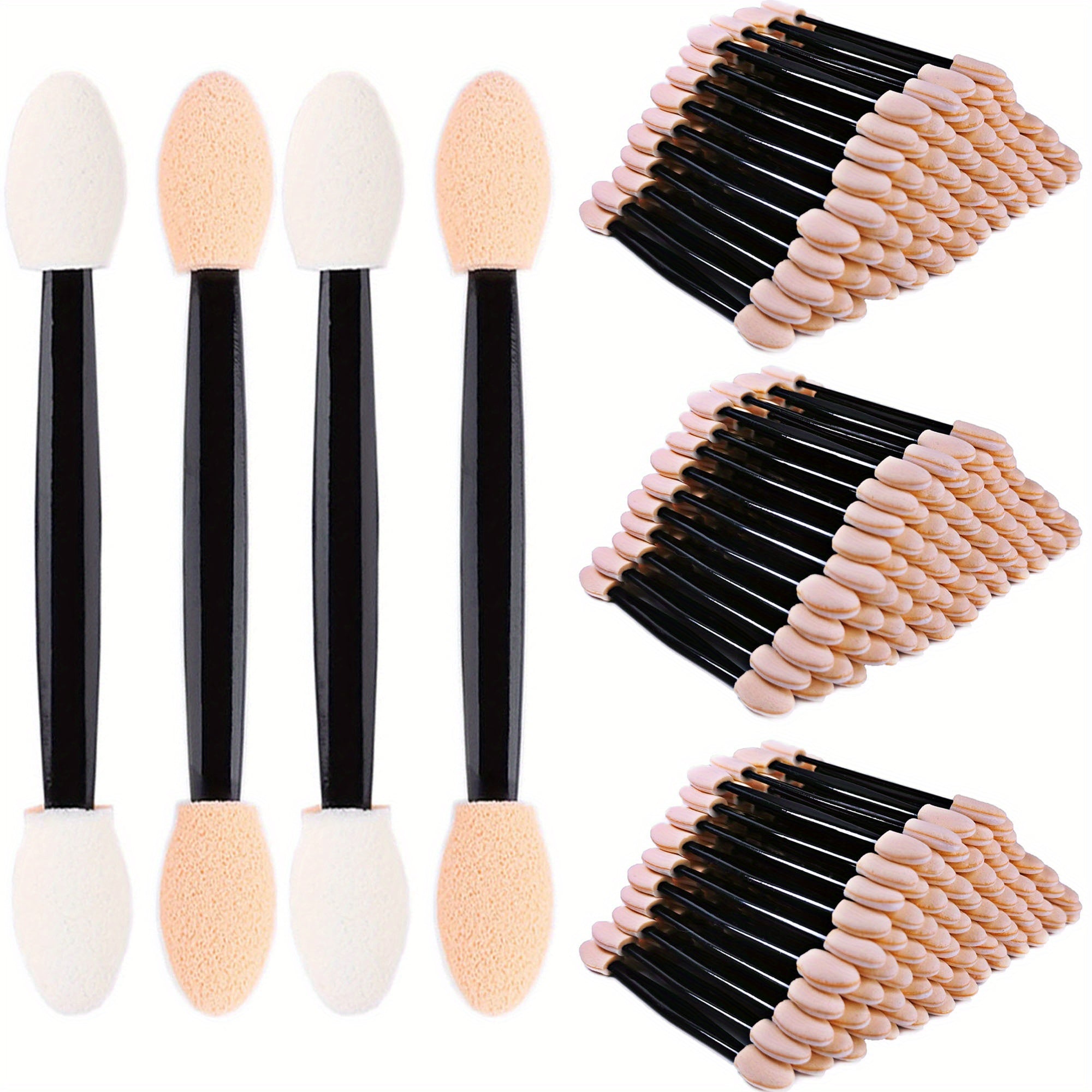 600pcs Dual Sided Eyeshadow Brushes Sponge Applicators