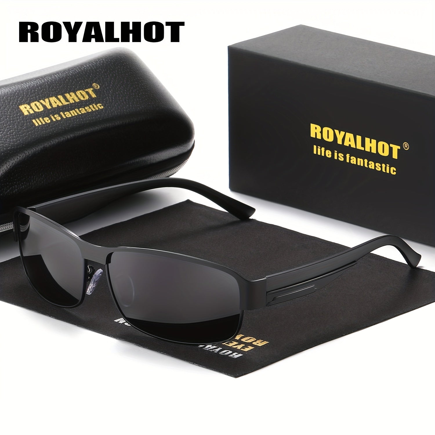 RoyalHot Metal Frame Polarized Sunglasses Sports Driving UV Protection
