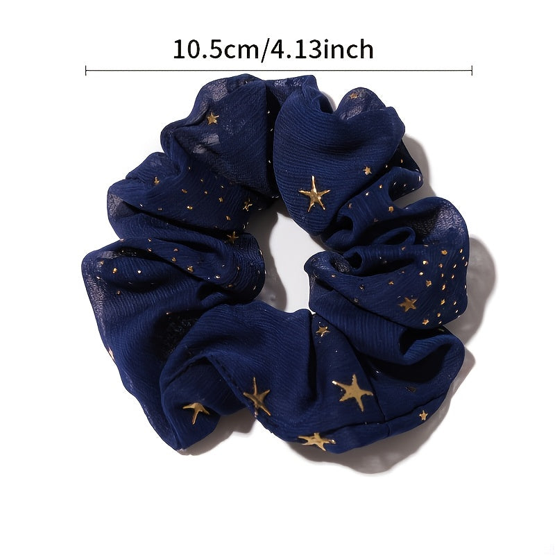 Star Hair Scrunchies Elastic Hair Bands Ponytail Hair Ties