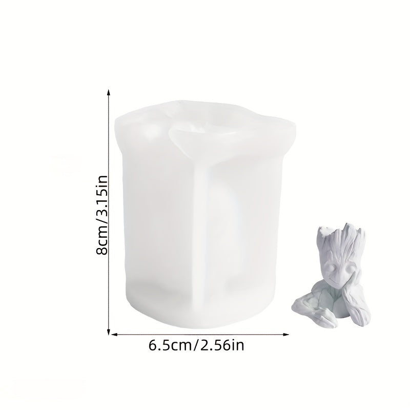 3D Epoxy Resin Craft Silicone Molds Candle Making DIY Tree Man Resin Casting