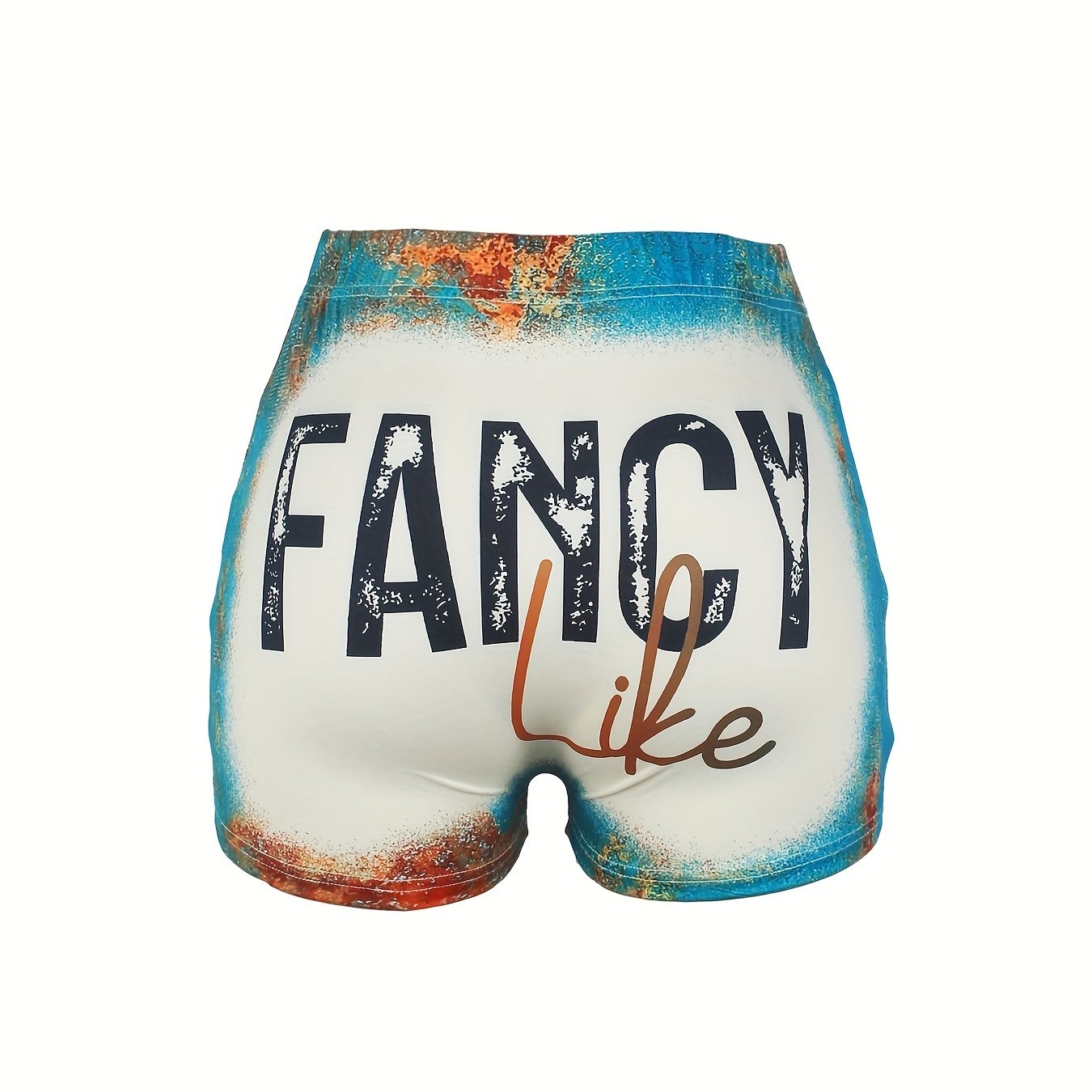 Fancy Like Print Skinny Shorts Casual Shorts Women