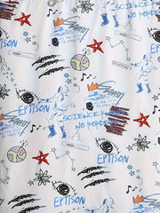 Men's Cartoon Print Button Up Shirt