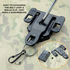 Molle Gear Tether Retractable Key Tools Holder