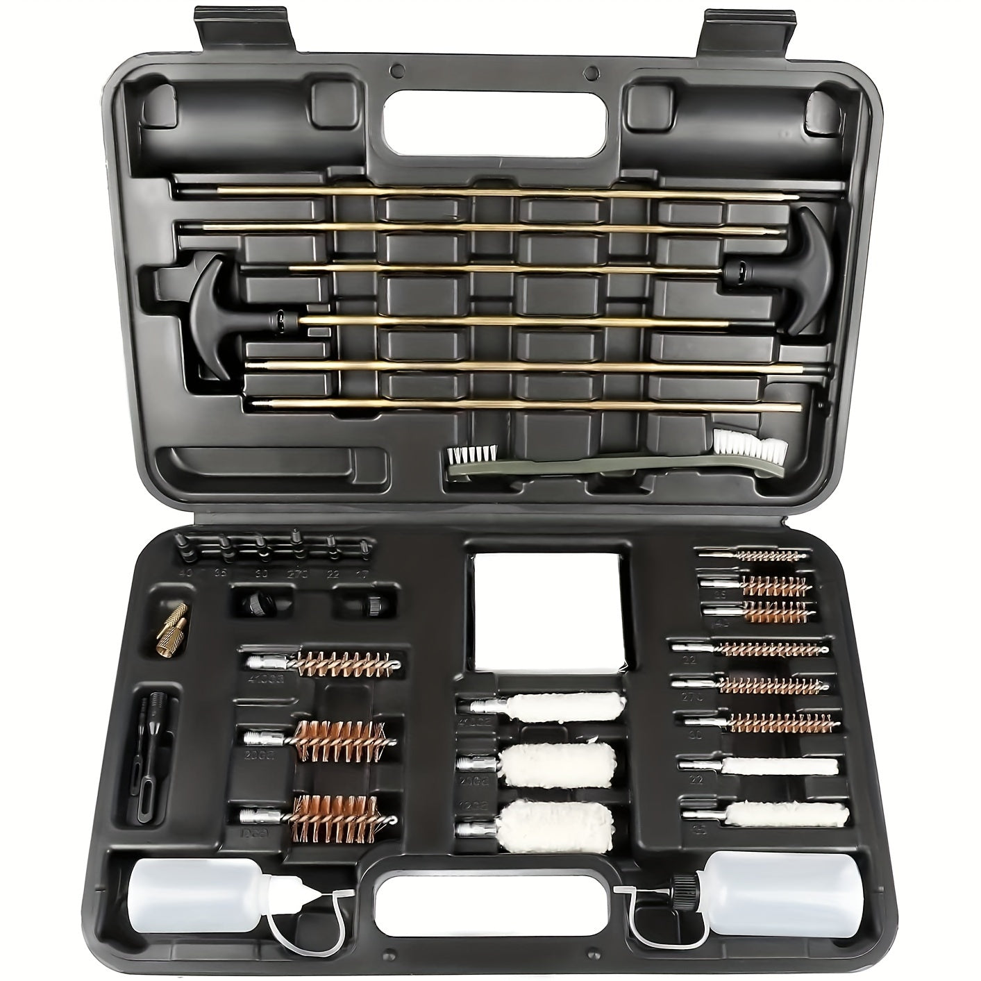 Portable Heavy Duty Cleaning Kit Rod Brass Bristles Brush Set