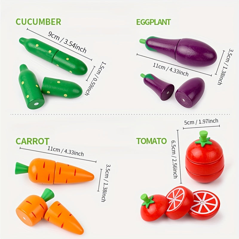 Kids Magnetic Vegetable Fruit Cutting Kitchen Toys
