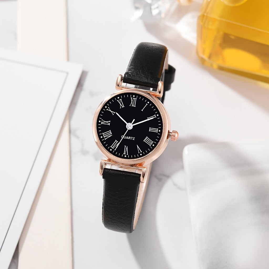 Alloy Round Watch & Heart Jewelry Set Gift for Kids