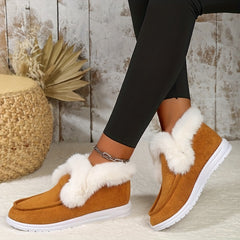 Women's Thickened Warm Snow Shoes Non-slip Comfortable Medium Tube