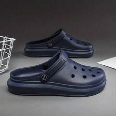 Men's Lightweight Comfy Clogs Hollow Out Non Slip Garden Shoes