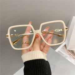 Oversized Butterfly Eyewear Women's Metal Frame Glasses