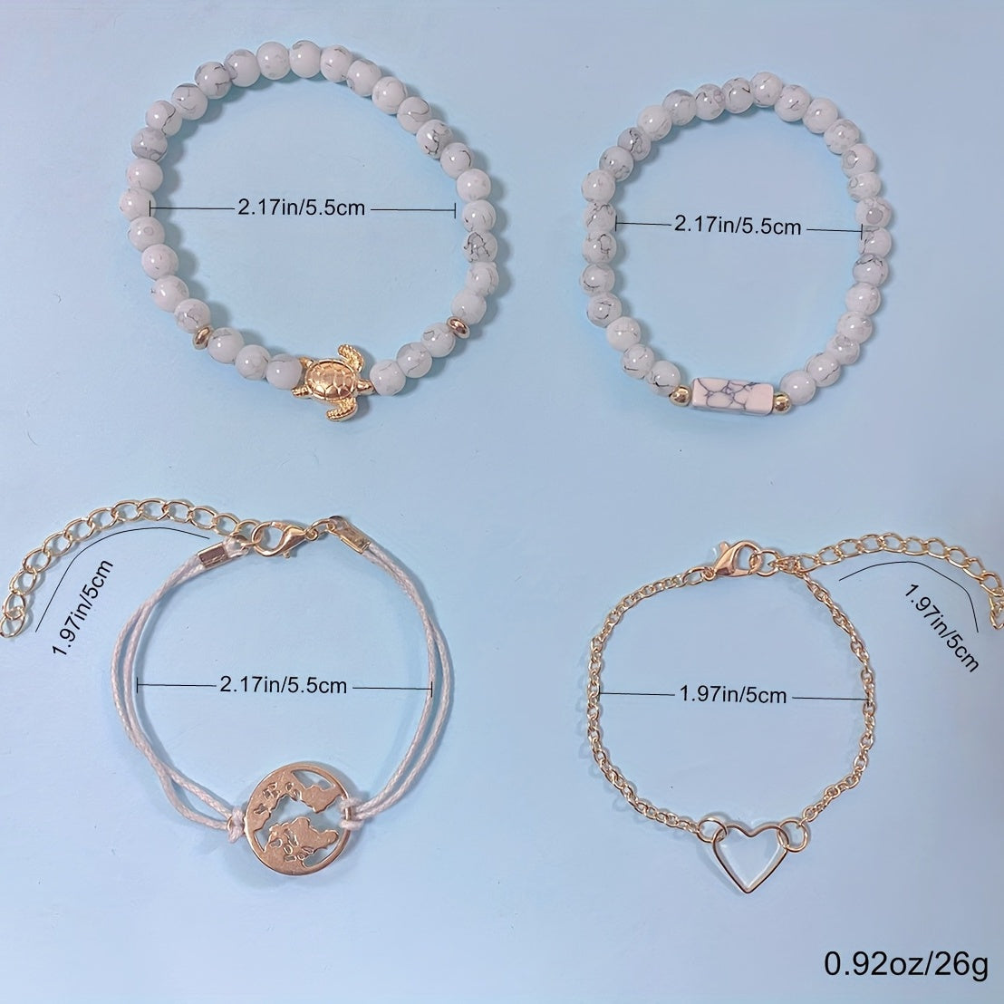 Adjustable 14K Plated Bracelet Kit for Women & Girls