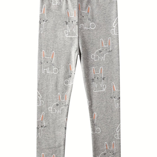 Toddler Baby Girls' Rabbit Graphic Leggings Pants