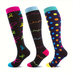 3 Pairs Compression Socks for Women and Men