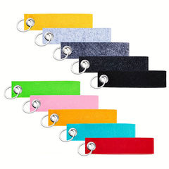 Colorful Felt Keychains with Steel Keychains - DIY Keychain Kit