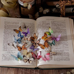 40pcs Butterfly Stickers Transparent Nature Scrapbook Supplies
