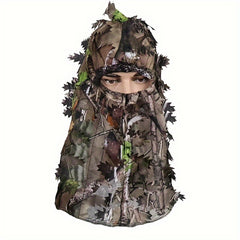 Camouflage Leafy Hat Ghillie Face Covering 3D Full Cover Camo Headwear