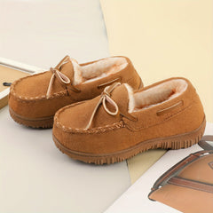 Boys Slip On Fleece House Shoes Non Slip Soft Bottom Walking Shoes