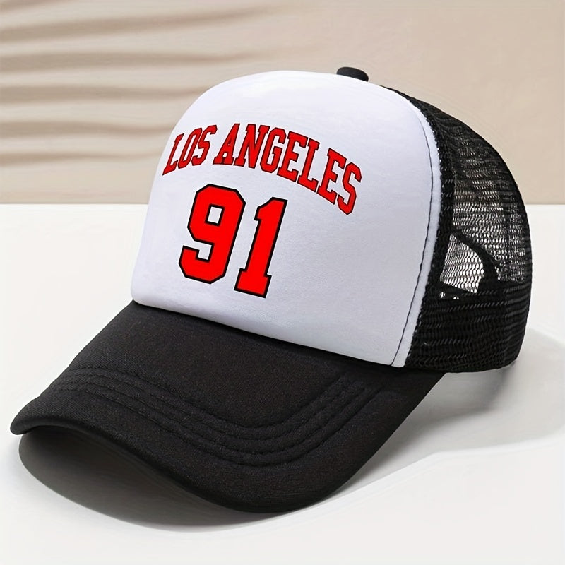 LOS ANGELES 91 Trucker Hat Mesh Baseball Cap