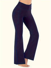 Casual Sports Micro Flared Pants High Waist Slim Tummy Control