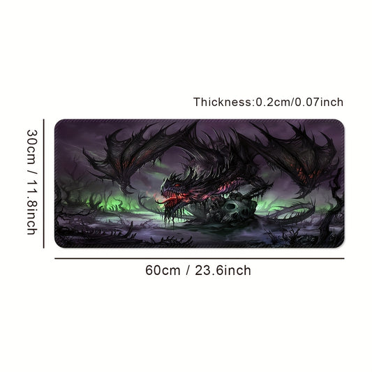 Dark Fantasy Dragon Large Gaming Mouse Pad Anti Slip Washable Rubber Mouse Pad