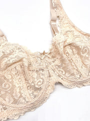 Contrast Lace Underwire Bra Sexy Bralette