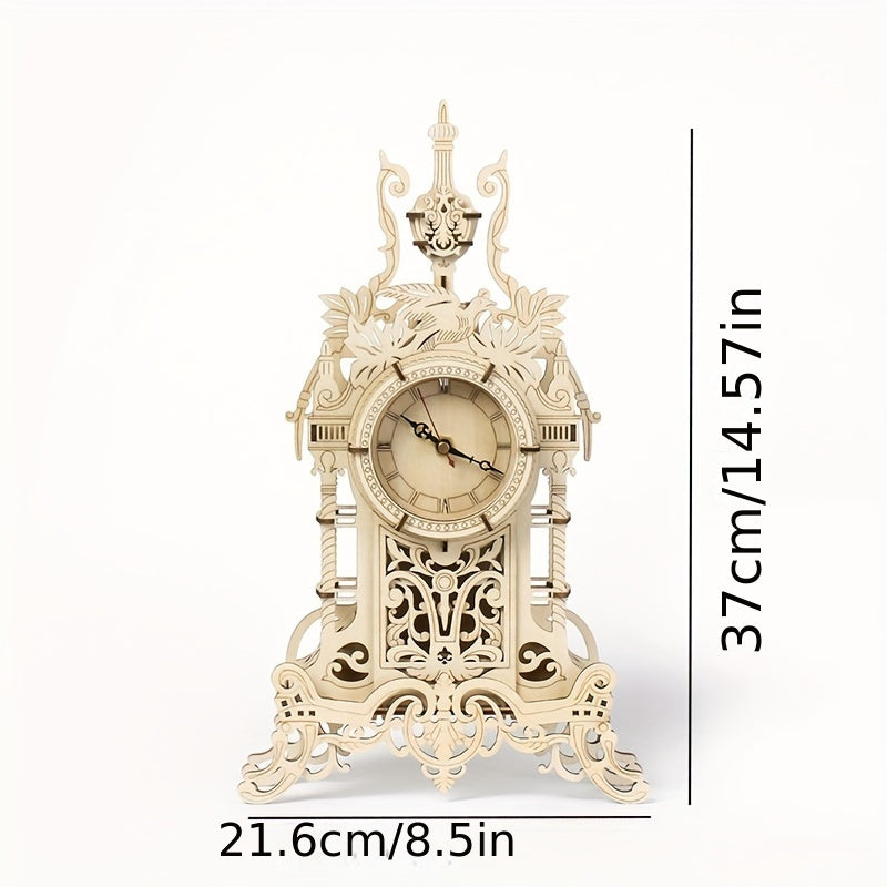 3D Wooden Puzzle Bell Tower Building Kit 54pcs DIY Handicraft