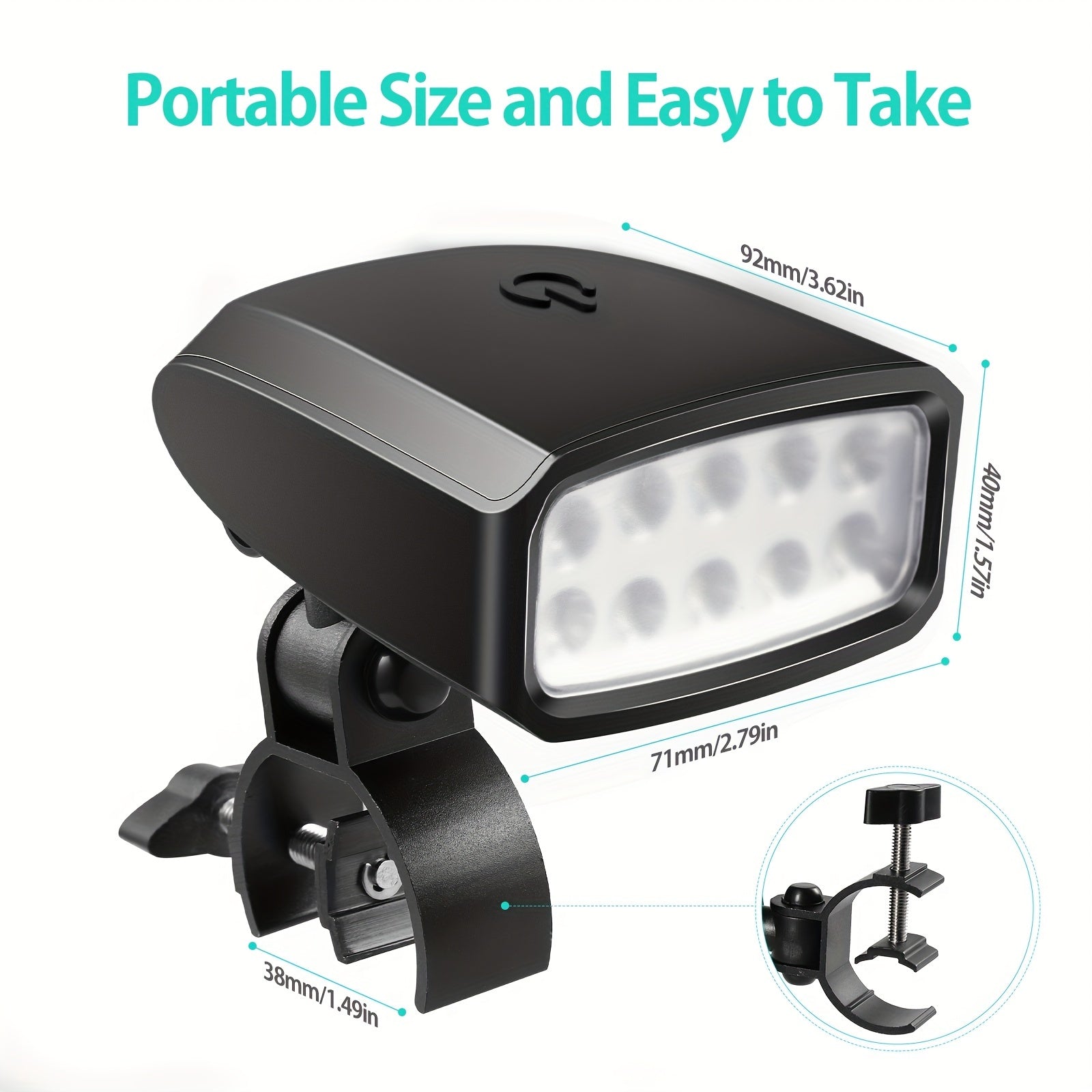 Portable BBQ Grill Lights 360 Rotatable with 10 LED Lights & Clamp Mount