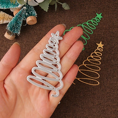 1pc Christmas Tree Metal Cutting Dies Happy Year Decoration Stencils DIY