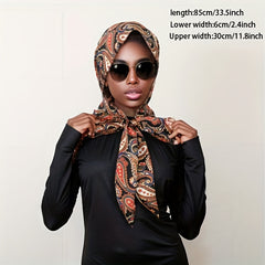 Vintage Paisley Print Lace Up Head Scarf for Women