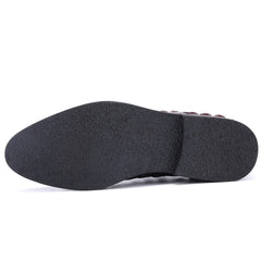 Men's Textured Derby Shoes Lace up Front Dress Shoes For Men