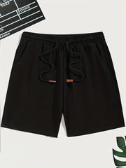 Men's Linen Blend Shorts Drawstring Casual Loose Summer Shorts