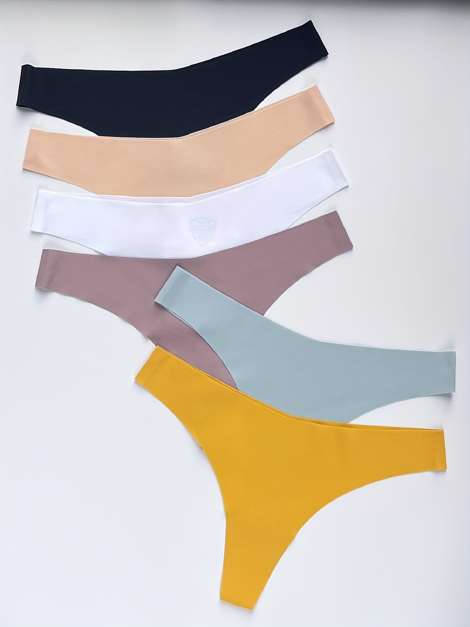 6 Pcs Seamless Stretchy Thongs Soft & Comfy Intimates Women's Lingerie