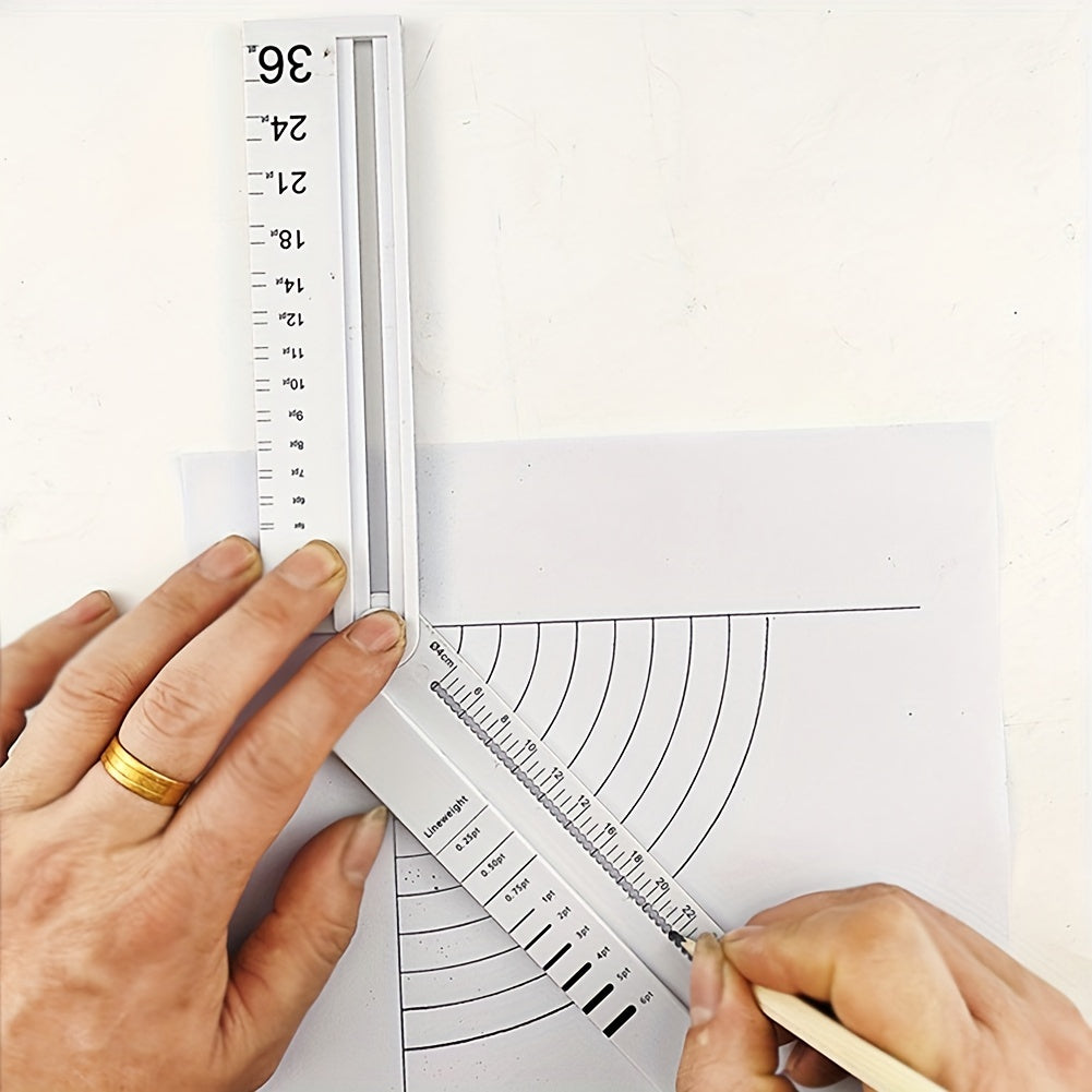 Geometric Drawing Ruler Multifunctional Line Circular Template