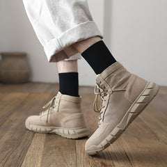 Men's High Stretchy Crew Socks Comfortable Breathable for Autumn and Winter