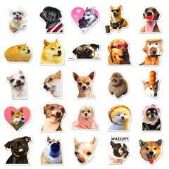 50 Sheets Net Red Dog Graffiti Sticker Waterproof Cartoon Decoration