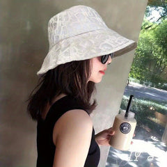 Lace Bucket Hat Wide Brim Sunshade Basin Hat UV Protection Fisherman Cap