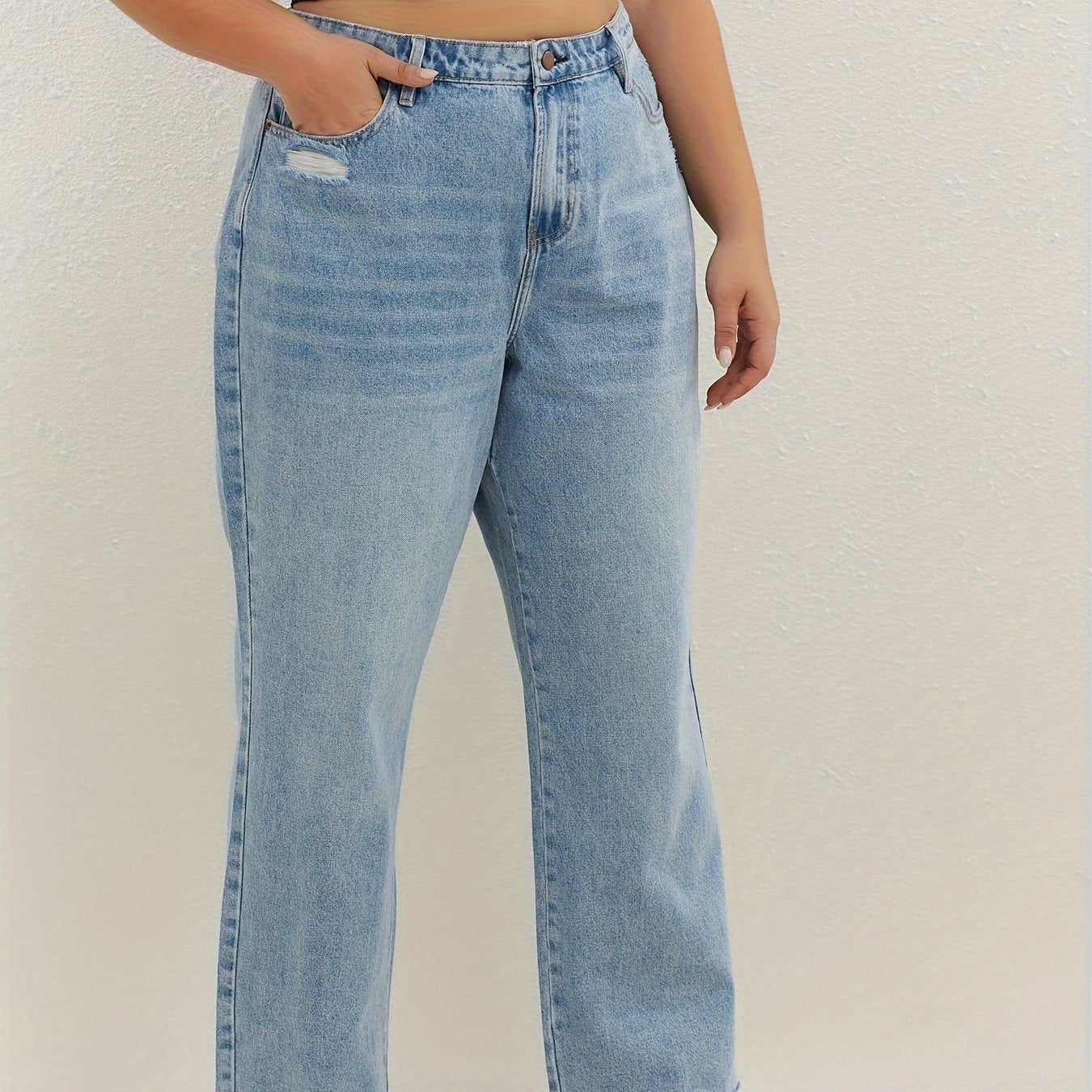 Women's Plus High Rise Wide Leg Jeans