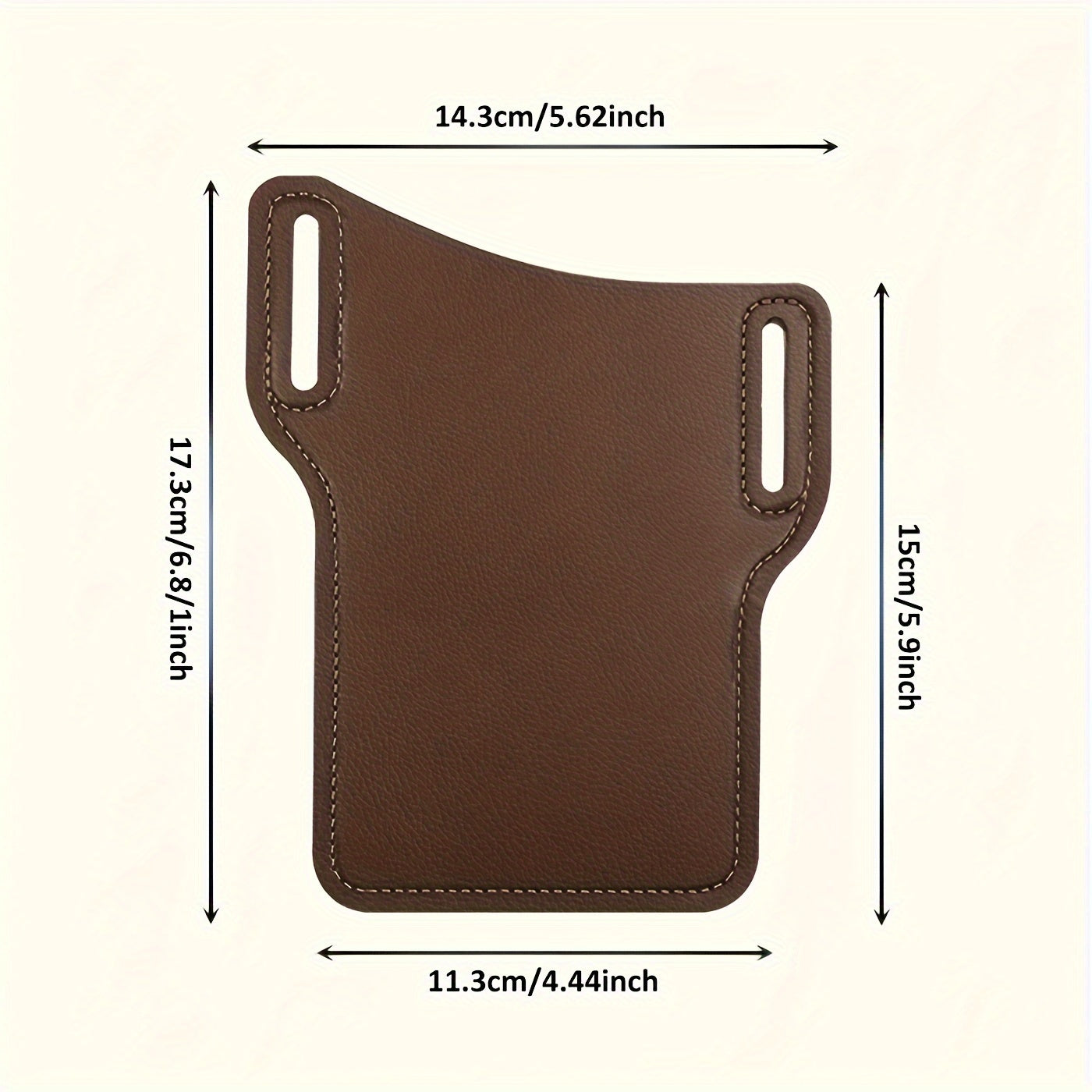 Men's Faux Leather Waist Bag Phone Case for Outdoor Sports