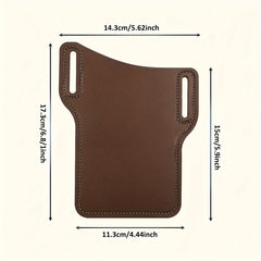 Men's Faux Leather Waist Bag Phone Case for Outdoor Sports