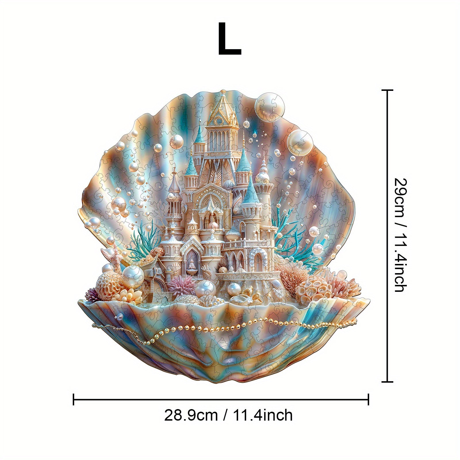 Wooden Jigsaw Puzzle Pearl Castle 1 Unique Animal Shaped Brain Teaser