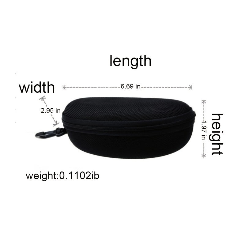 Men's Zipper PEVA Anti-Stress Glasses Case