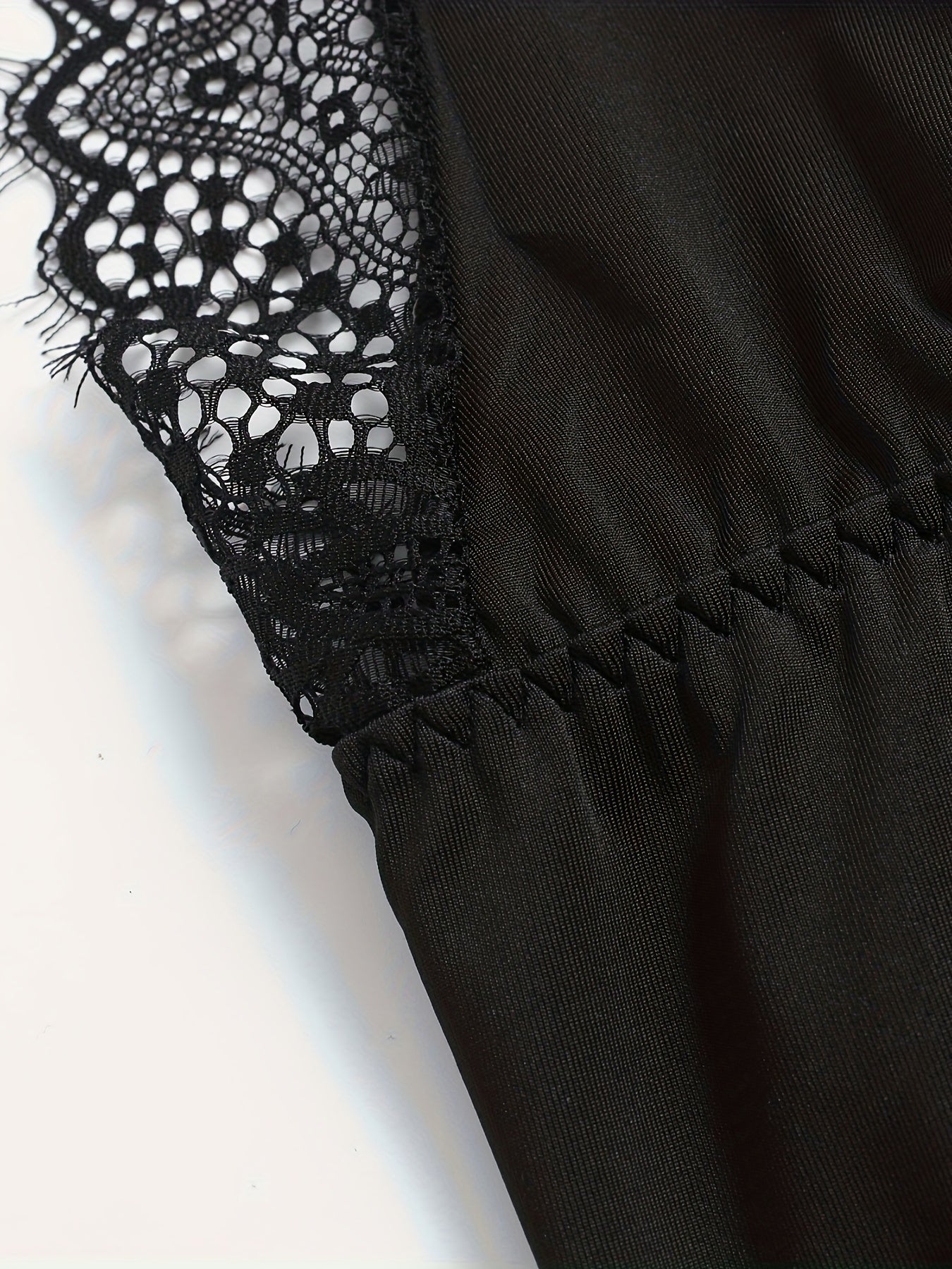 Lace V Neck Babydoll Dress