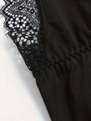 Lace V Neck Babydoll Dress