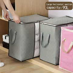 Large Capacity Clothes Storage Box Zipper Organizer Dustproof Container