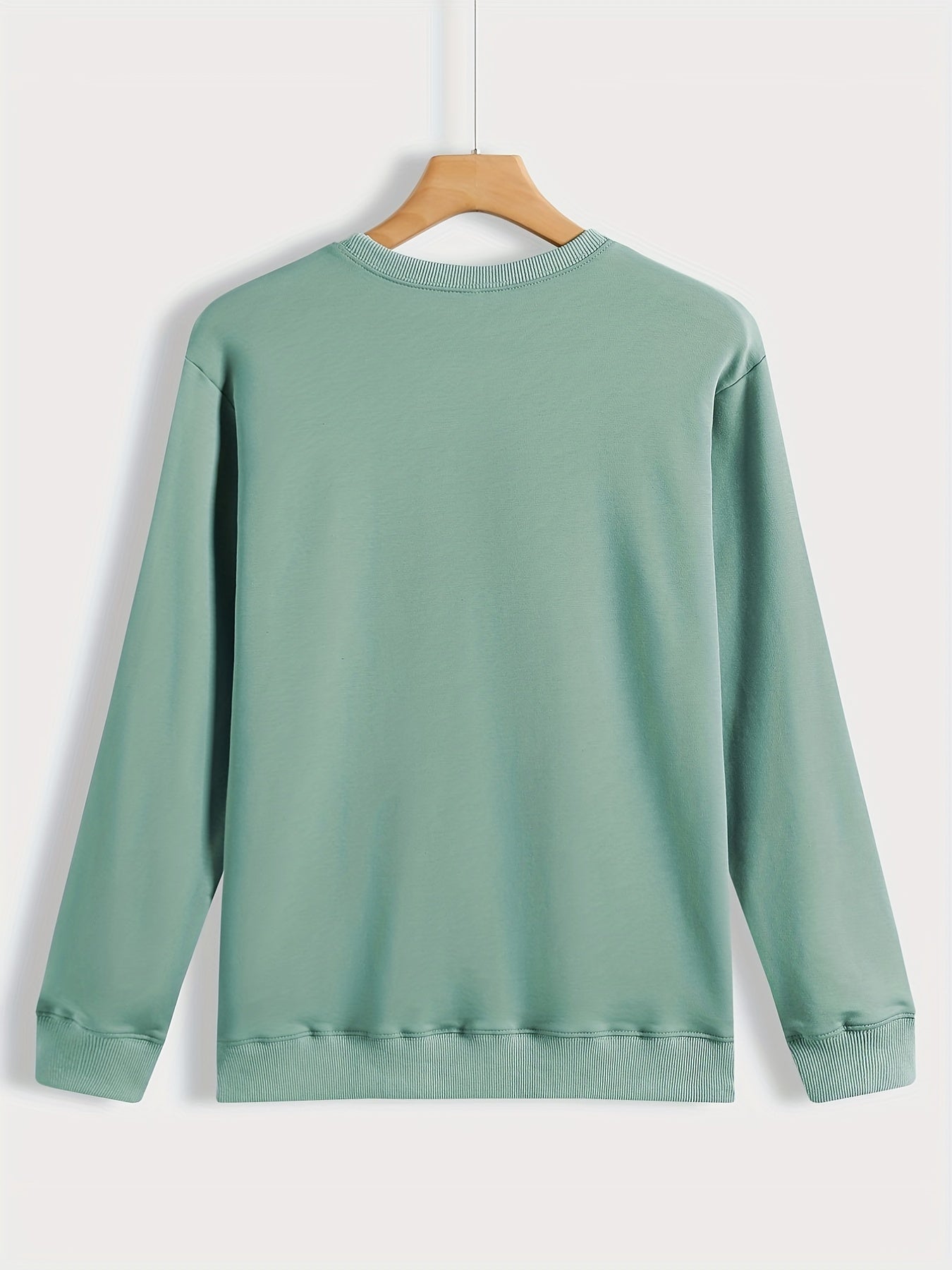 Cold Print Sweatshirt Long Sleeve Casual Crew Neck Fall Winter Women's Clothing