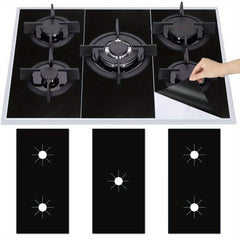 3pcs PTFE Gas Stove Mat Stove Protector Stove Cover Gas Stove Mat