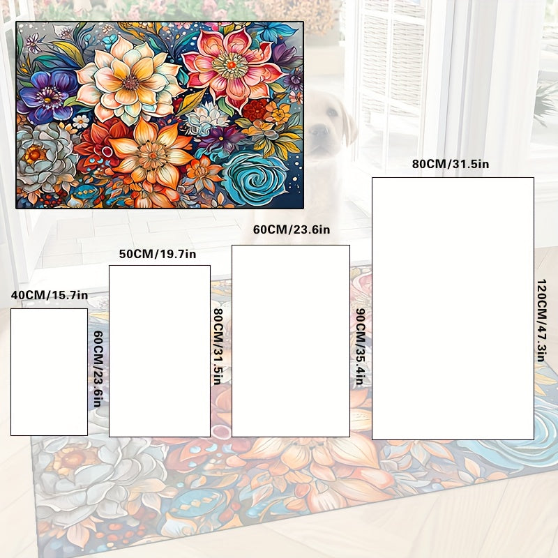 Creative Flower Door Mat Non-slip Indoor Rug Living Room Bedroom Entrance