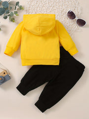 Toddler Baby Boys Cotton Hooded Top & Pants Set