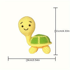 Crochet Material Package Doll Weaving DIY Wool Turtle Pendant Kit