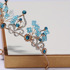 Princess Tiara Head Jewelry with Rhinestone and Faux Pearl