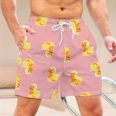 Men's Quick Dry Hawaiian Beach Board Shorts with Pockets